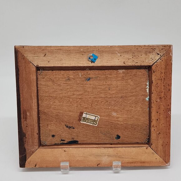 Signed Original Oil on Board Painting Ocean Surf 5" x 7" Framed Vintage Brioni - Picture 7 of 14